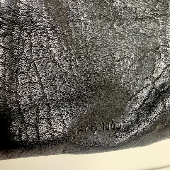 Day and Mood Isa Hobo Purse Black Leather Shoulder Strap Anthropologie - Picture 4 of 12